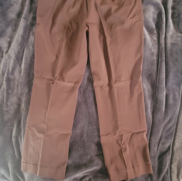 EXPRESS DESIGN STUDIO EDITOR CAPRI STRETCHY PANT SIZE 0 BROWN & CREAM EUC 2PAIRS - Picture 13 of 16